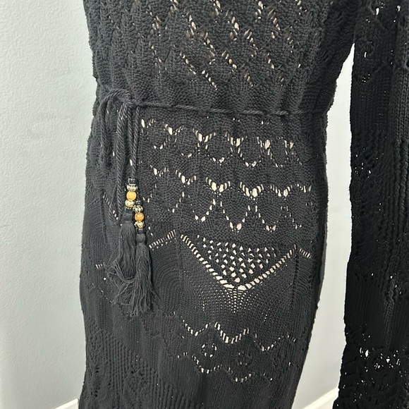 Etcetera Cotton Crochet Black Midi Dress size M - EUC - Picture 9 of 17
